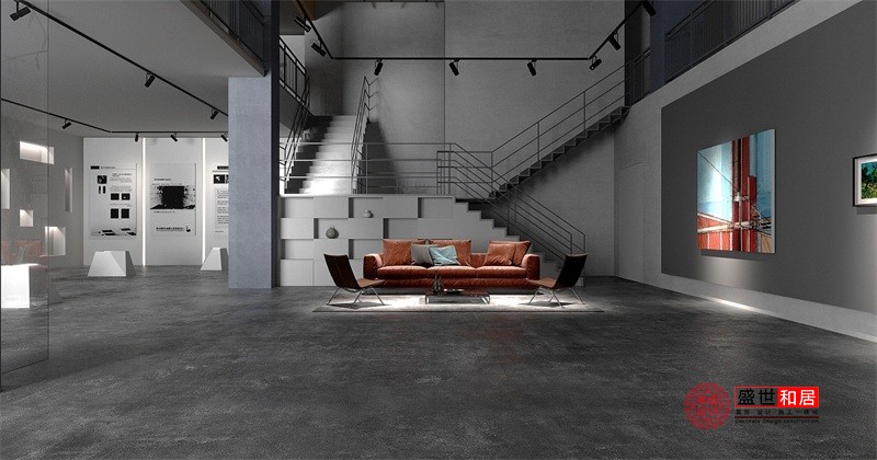 廠房改造的辦公室展廳設(shè)計裝修效果圖